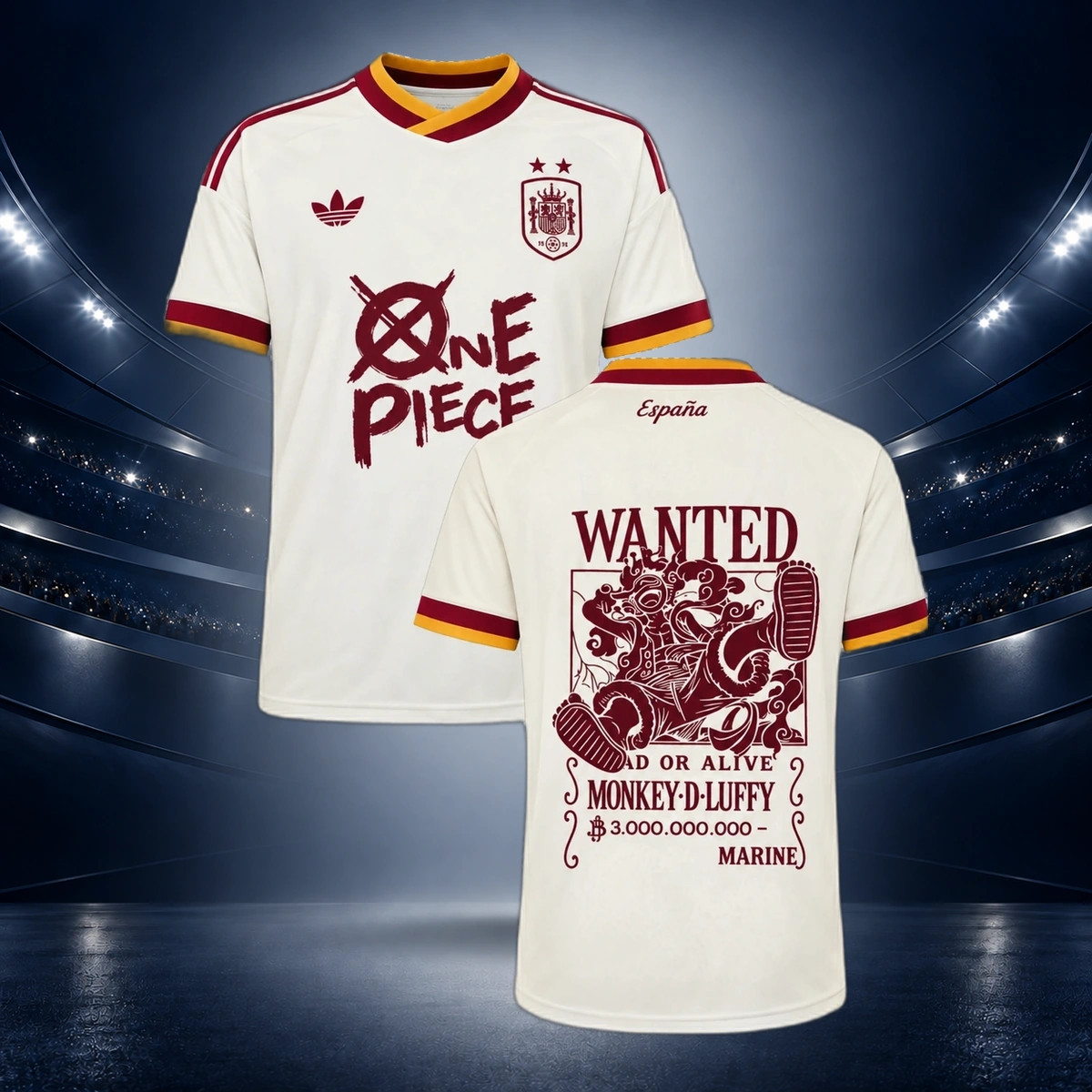 Camiseta de España versión One Piece Luffy