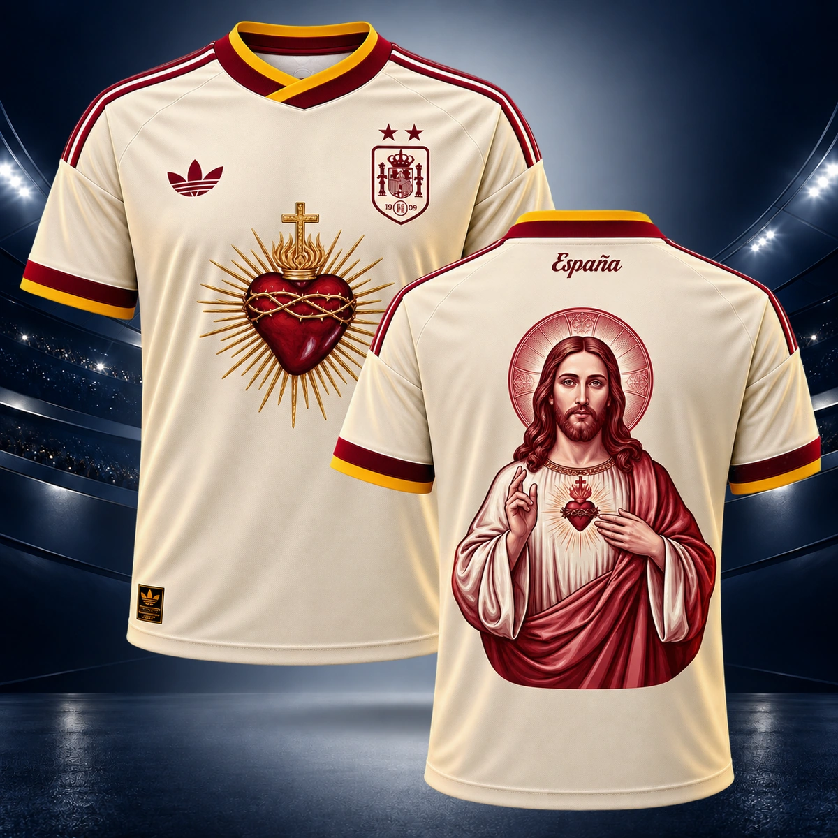 Camiseta de España versión Sagrado Corazón